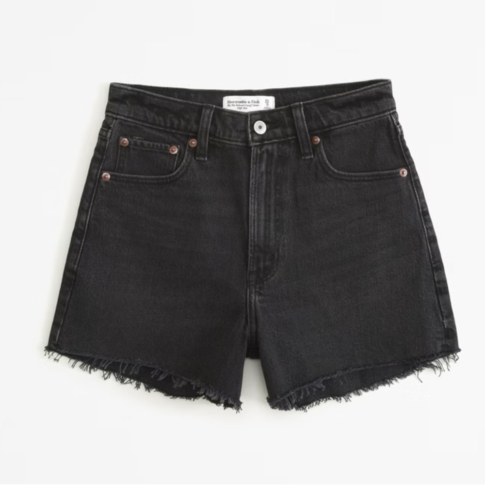 Abercrombie 90s relaxed cutoff shorts, black, size 31 / 12
